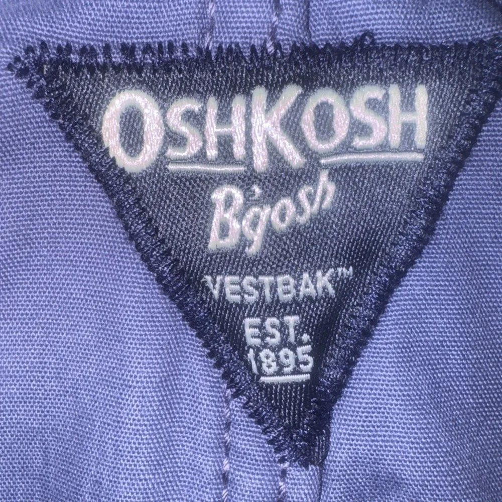 Vintage Oshkosh B'gosh Vestbak Boys Blue‎ Overalls Waving Walrus 2T